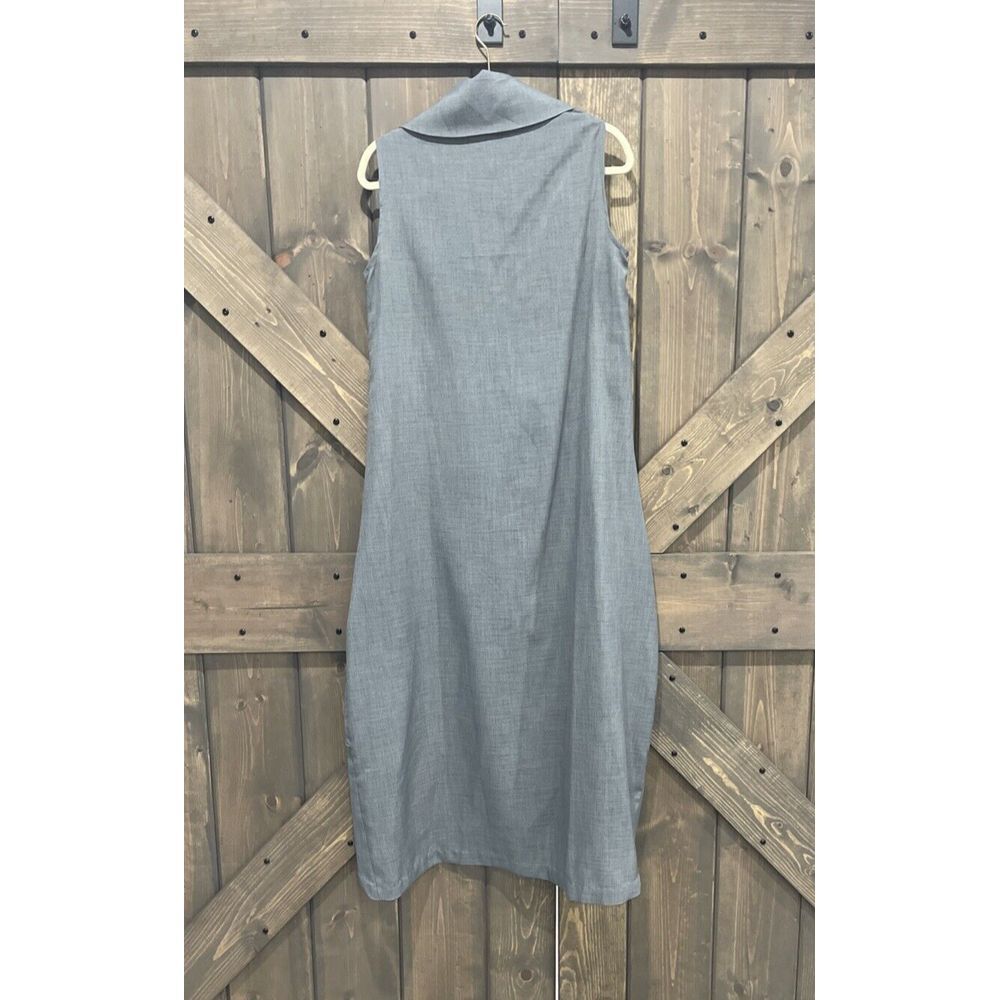 Misslook Corpcore Grey Button Down Sleeveless Max… - image 4